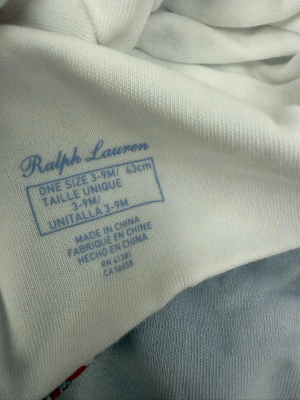 Ralph Lauren Light Blue Polo Footie with Embroidered Pony Logos & beanie